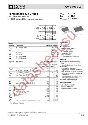 GWM100-01X1-SL datasheet  