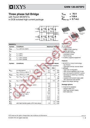GWM120-0075P3-SL datasheet  