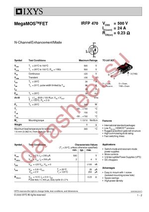 IRFP470 datasheet  