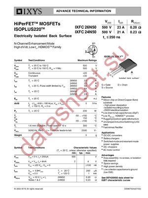 IXFC24N50 datasheet  