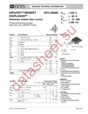 IXFC60N20 datasheet  