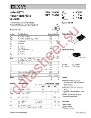 IXFH7N90Q datasheet  