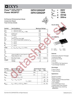 IXFK120N20P datasheet  