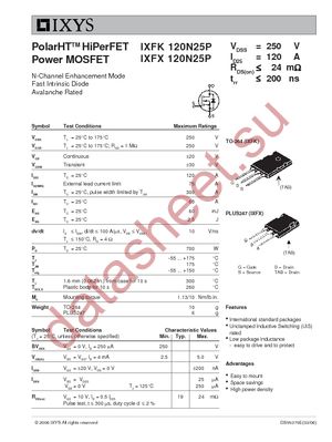 IXFK120N25P datasheet  