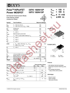 IXFK180N15P datasheet  