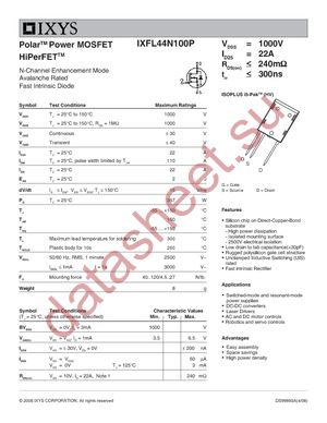 IXFL44N100P datasheet  