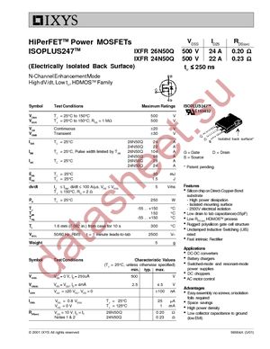 IXFR24N50Q datasheet  