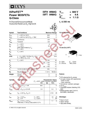 IXFT9N80Q datasheet  