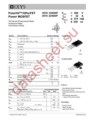 IXFX32N80P datasheet  