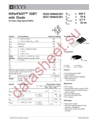 IXGH30N60C2D1 datasheet  