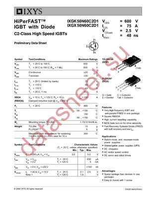 IXGK50N60C2D1 datasheet  