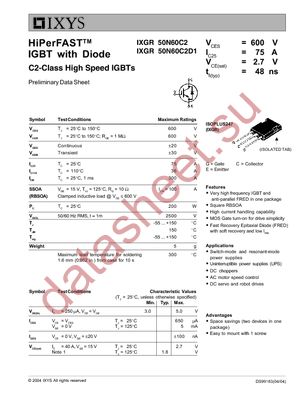 IXGR50N60C2D1 datasheet  