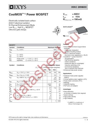 IXKC20N60C datasheet  