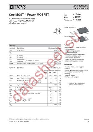 IXKP20N60C5 datasheet  