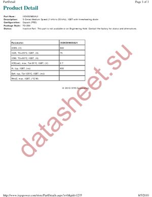 IXSK50N60AU1 datasheet  