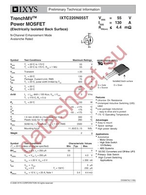 IXTC220N055T datasheet  