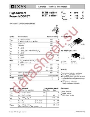 IXTH88N15 datasheet  