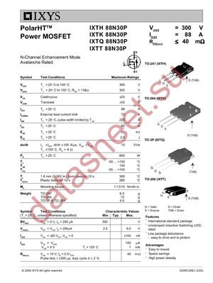 IXTT88N30P datasheet  