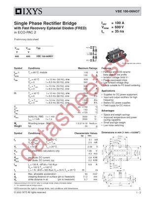 VBE100-06NO7 datasheet  