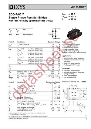 VBE26-06NO7 datasheet  