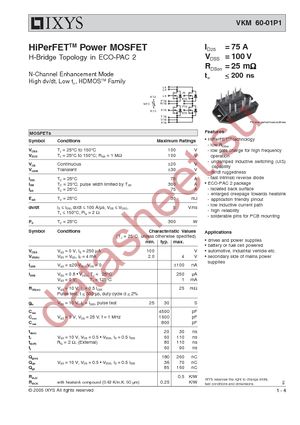 VKM60-01P1 datasheet  