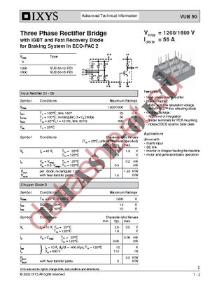 VUB50-16PO1 datasheet  