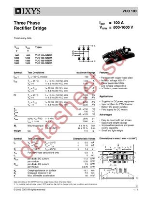 VUO100-12NO7 datasheet  