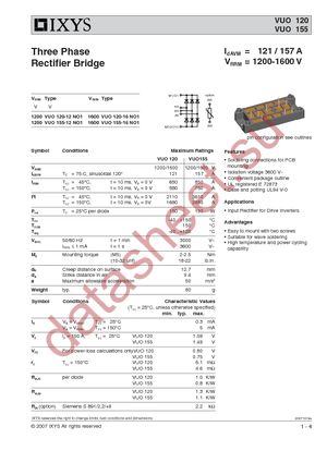 VUO155-12NO1 datasheet  