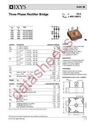 VUO36-16NO8 datasheet  