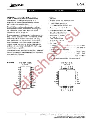 CP82C54-10 datasheet  