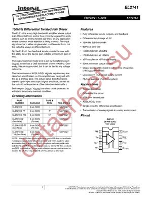 EL2141CSZ-T13 datasheet  