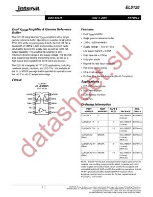 EL5128CYZ-T13 datasheet  
