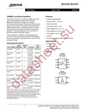 EL5130IS-T7 datasheet  