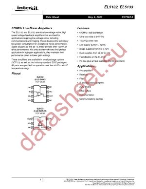 EL5133IW-T7 datasheet  