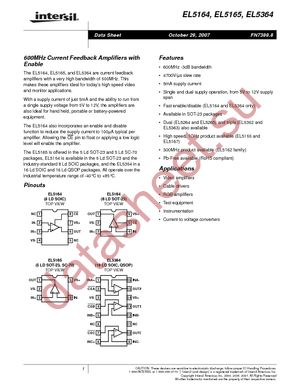 EL5165IW-T7A datasheet  