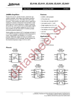 EL5251IY-T7 datasheet  