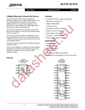 EL5378IU-T13 datasheet  