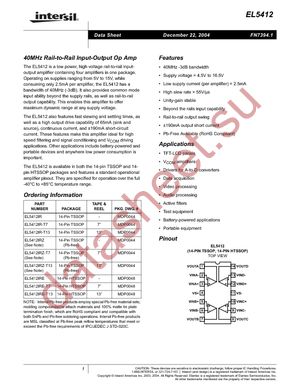 EL5412IRE-T13 datasheet  