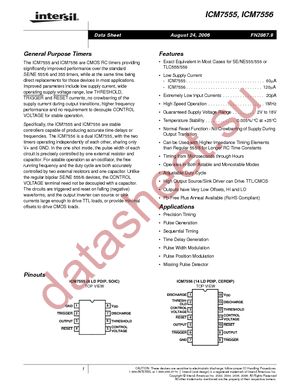 ICM7555IBAZ-T datasheet  