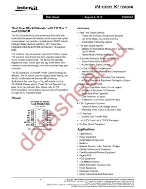 ISL12028IB27AZ-T datasheet  