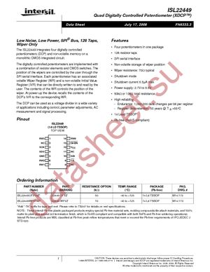 ISL22449WFV14Z-TK datasheet  