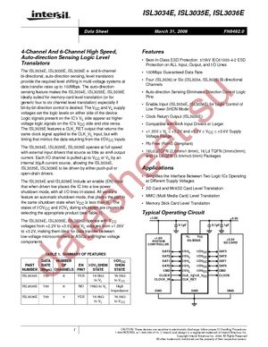 ISL3034EIRTZ-T datasheet  