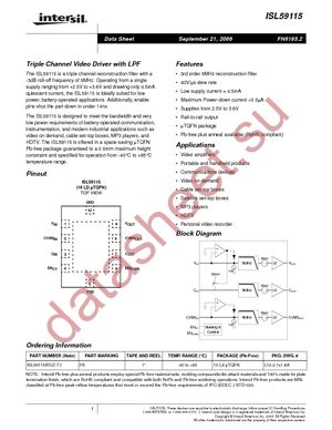 ISL59115IRUZ-T7 datasheet  