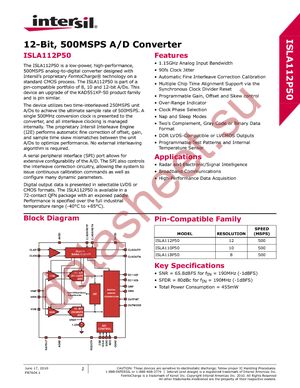 ISLA112P50IRZ datasheet  