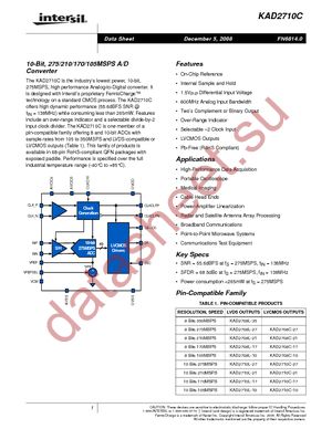 KAD2710C-10Q68 datasheet  