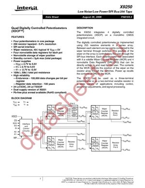 X9250TV24 datasheet  