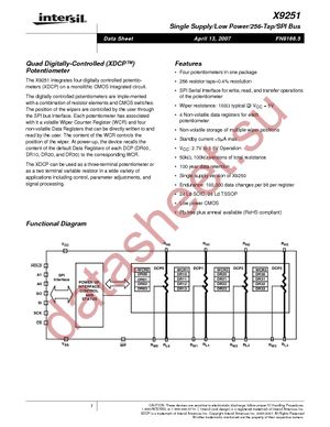 X9251TS24I-2.7T1 datasheet  