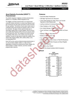 X9252TS24I-2.7 datasheet  