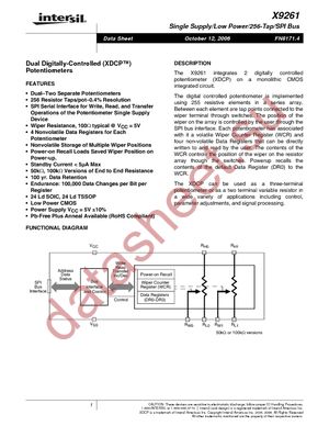 X9261TV24I datasheet  