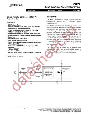 X9271UV14T1 datasheet  